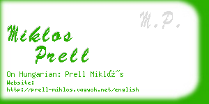 miklos prell business card